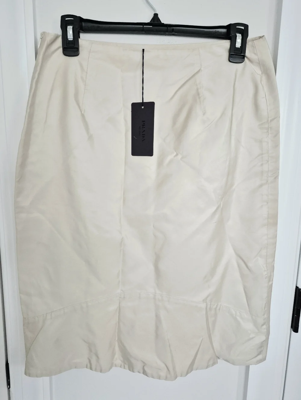 Vtg Prada Italy Talc Radzimir Silk Skirt Classic Party Retro Spring Summer Y2K - Picture 10 of 15